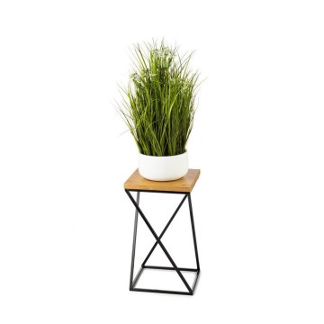 Подставка для цветов LOFT 40x24 см черная/коричневая