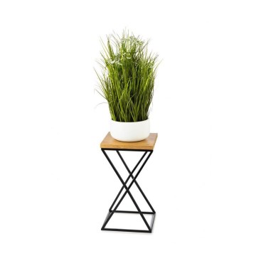 Подставка для цветов LOFT 40x24 см черный/коричневый