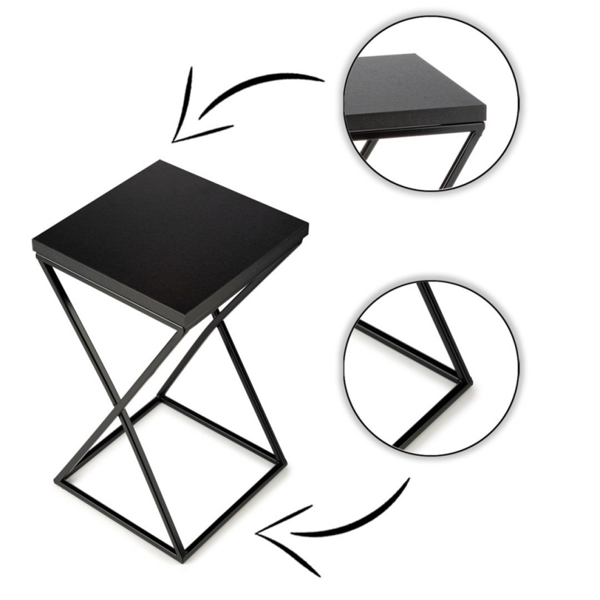 Подставка для цветов LOFT 40x24 см черная