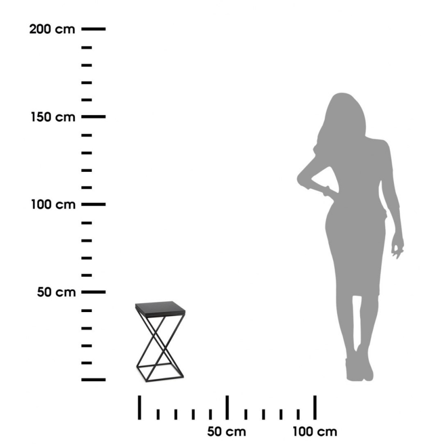 Подставка для цветов LOFT 40x24 см черная