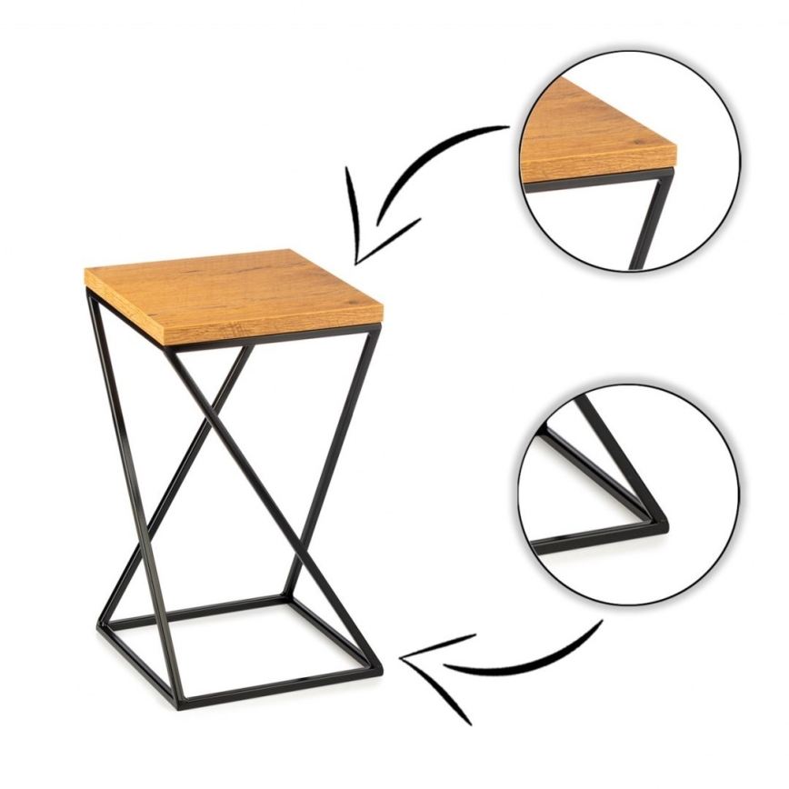 Подставка для цветов LOFT 40x24 см черный/коричневый