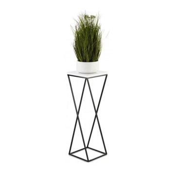 Подставка для цветов LOFT 70x24 см черная/белая