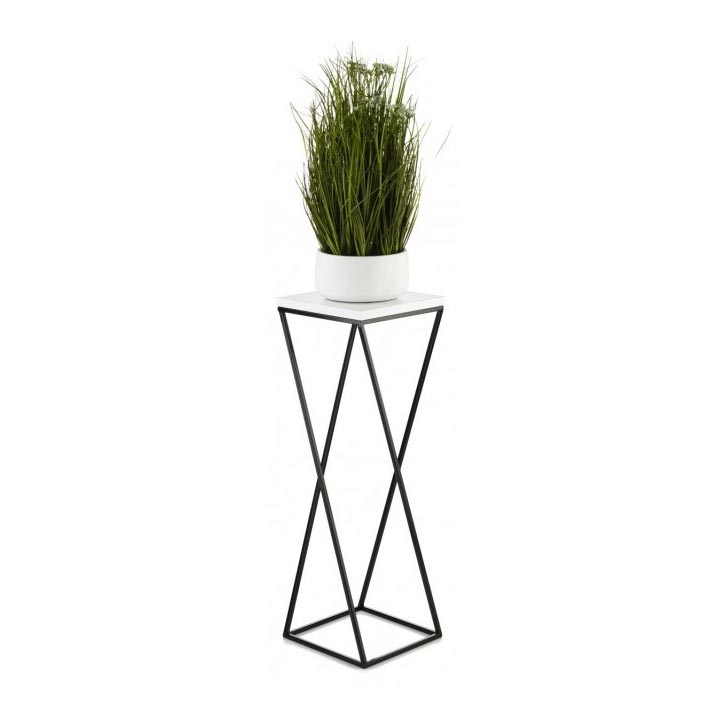 Подставка для цветов LOFT 70x24 см черная/белая