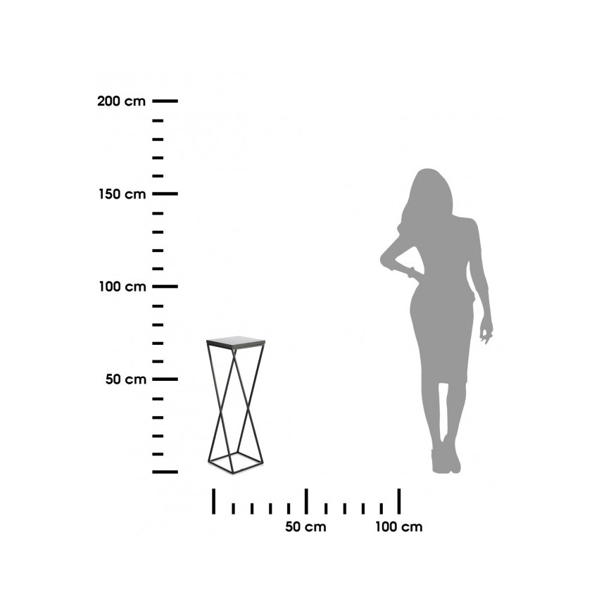 Подставка для цветов LOFT 70x24 см черная