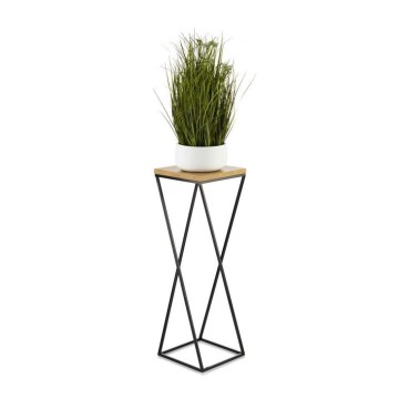 Подставка для цветов LOFT 70x24 см черная/коричневая