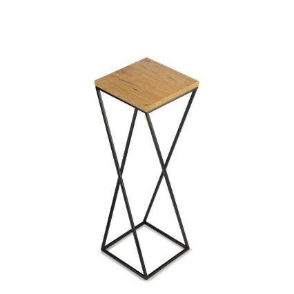 Подставка для цветов LOFT 70x24 см черная/коричневая