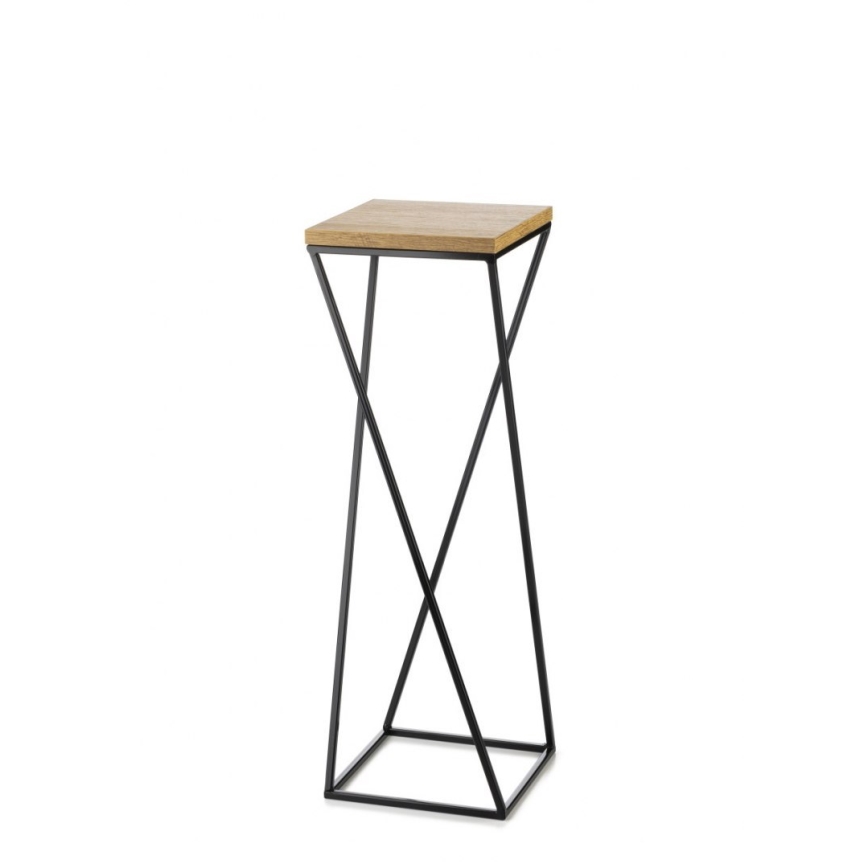 Подставка для цветов LOFT 70x24 см черная/коричневая