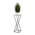 Подставка для цветов LOFT 70x24 см черный/белый