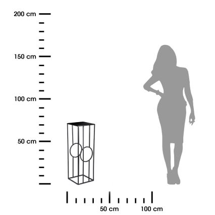 Подставка для цветов LOFT 70x24 см черная