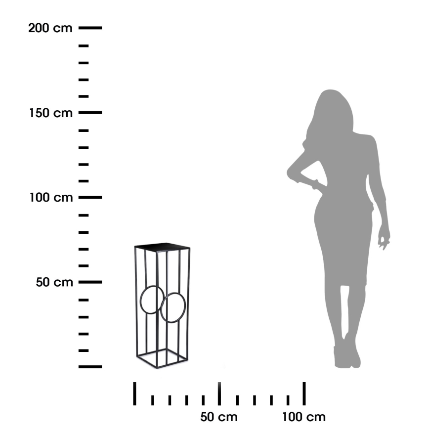 Подставка для цветов LOFT 70x24 см черная