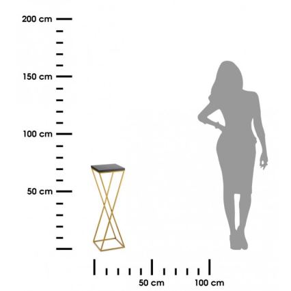 Подставка для цветов LOFT 70x24 см золотистая/черная