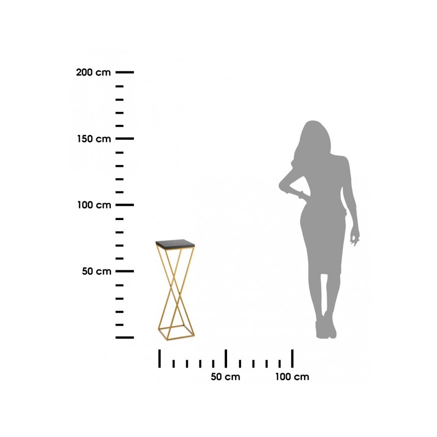 Подставка для цветов LOFT 70x24 см золотистая/черная
