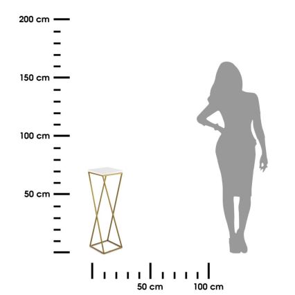 Подставка для цветов LOFT 70x24 см золотистый/белый