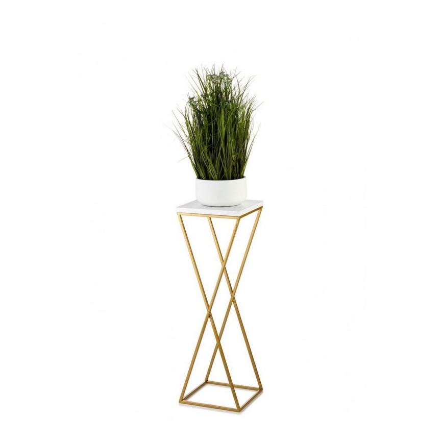 Подставка для цветов LOFT 70x24 см золотистый/белый