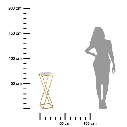 Подставка для цветов LOFT 70x24 см золотистый/белый
