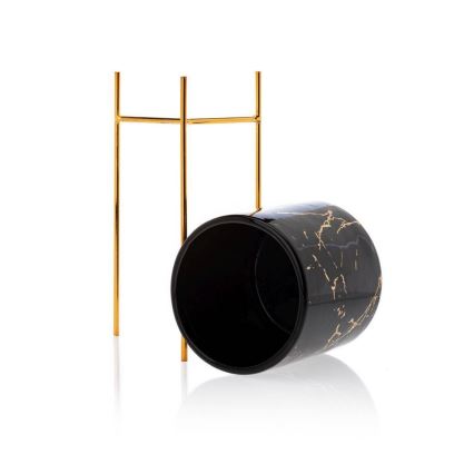 Подставка для цветов NILA 28x11 см черный/золотистый