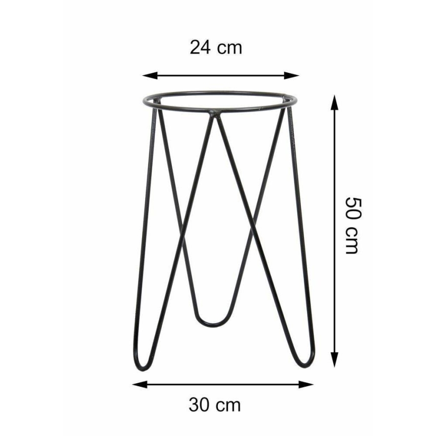 Подставка для цветов с горшком LOFT 50x30 см черная