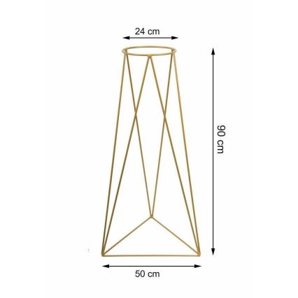 Подставка для цветов с горшком TRIANGL 90x50 см золотая