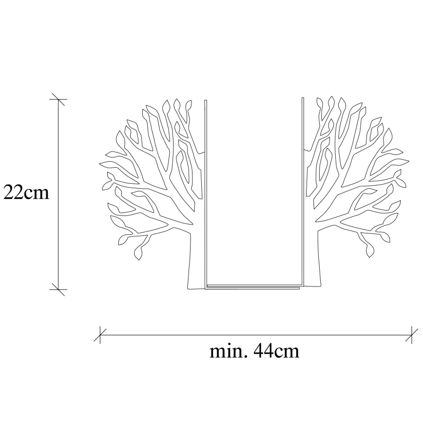 Подставка для книг 22x44 см черный