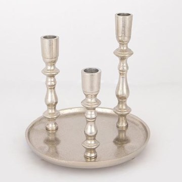 Подсвечник 20x19 см серебристый