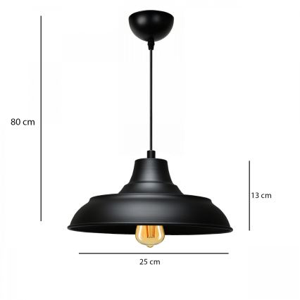 Подвесная лампа AYD 1xE27/40W/230V черная