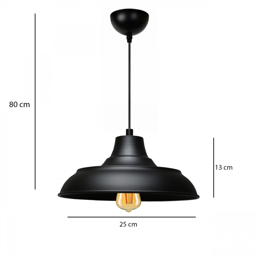 Подвесная лампа AYD 1xE27/40W/230V черная