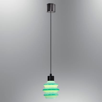 Подвесная LED-люстра на тросе CACTUS LED/3W/230V 3000K чёрный/зелёный