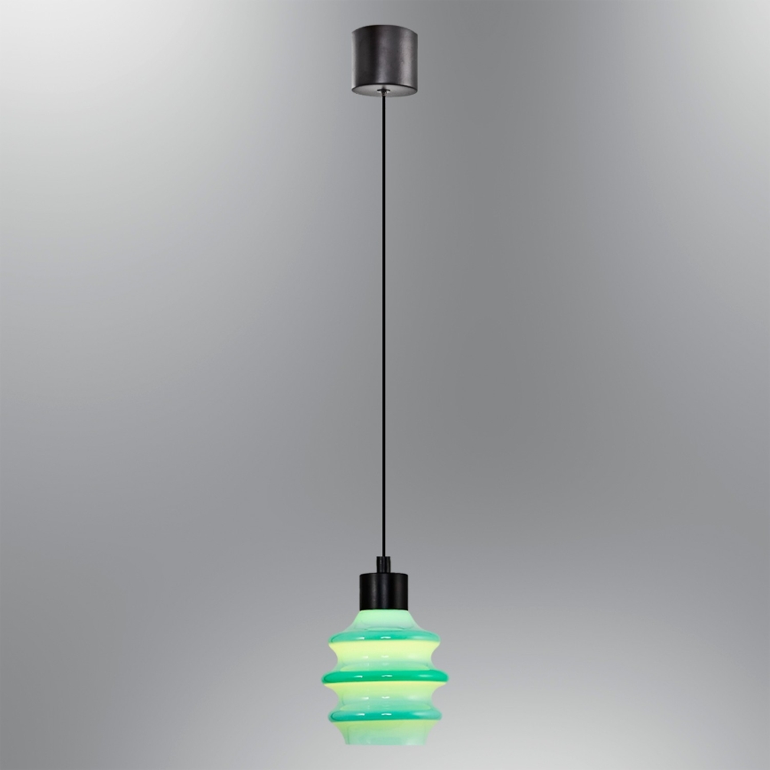 Подвесная LED-люстра на тросе CACTUS LED/3W/230V 3000K чёрный/зелёный
