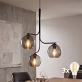 Подвесная LED-люстра на тросе CESAR 3xE27/15W/230V черный/дымчато-серый