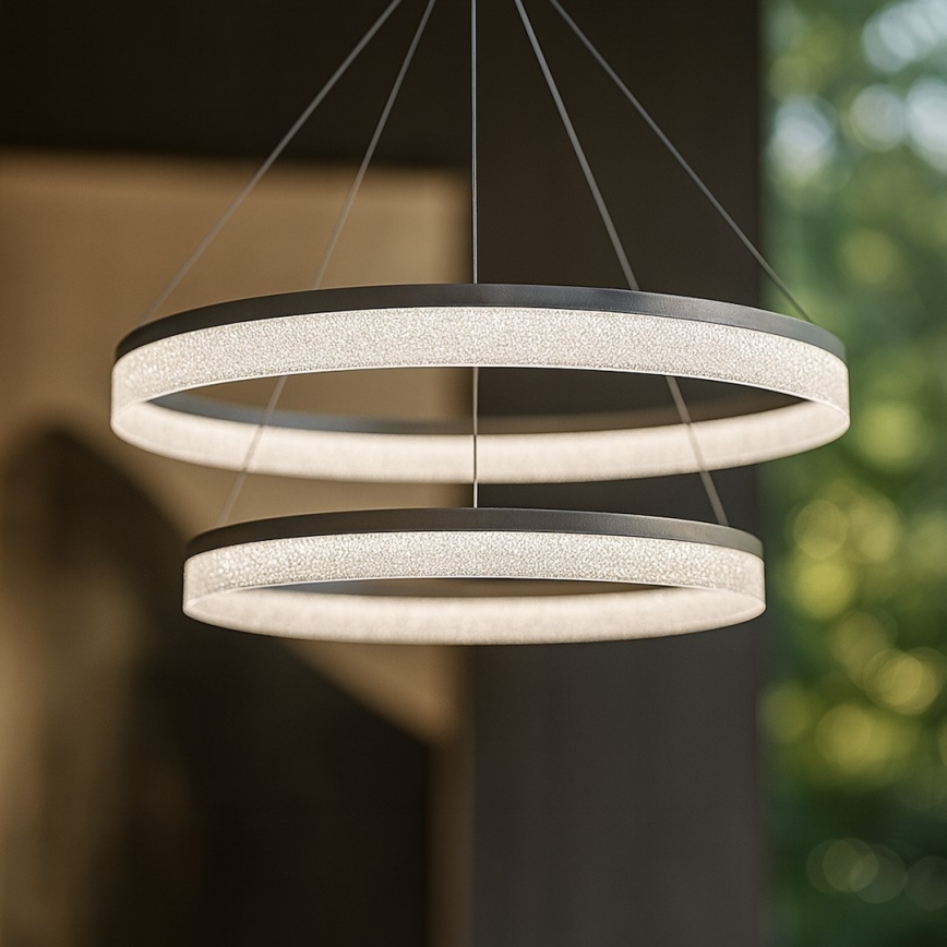 Подвесная LED-люстра на тросе GALA LED/54W/230V, диаметр 60 см, серебристая