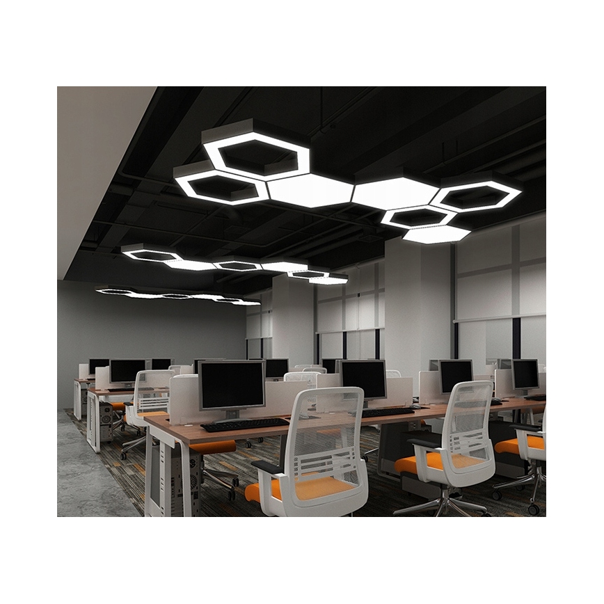 Подвесная LED-люстра на тросе LED/20W/230V чёрная