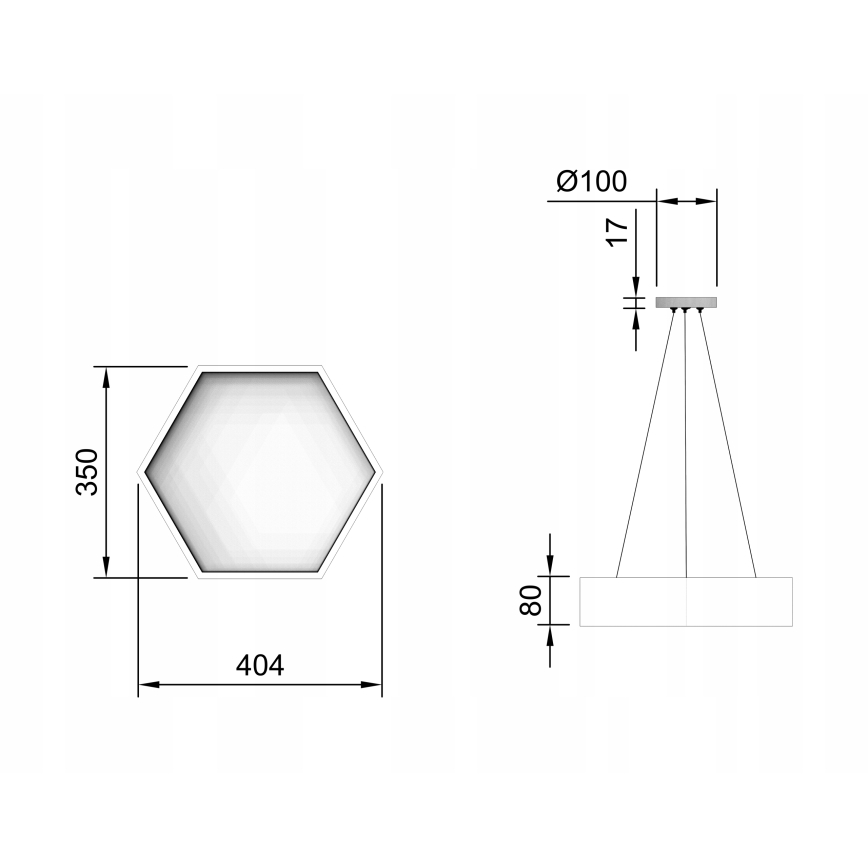 Подвесная LED-люстра на тросе LED/20W/230V чёрная