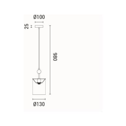 Подвесная люстра 1xE14/15W/230V