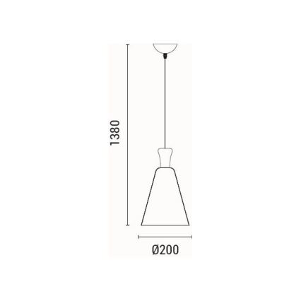 Подвесная люстра 1xE27/15W/230V белый