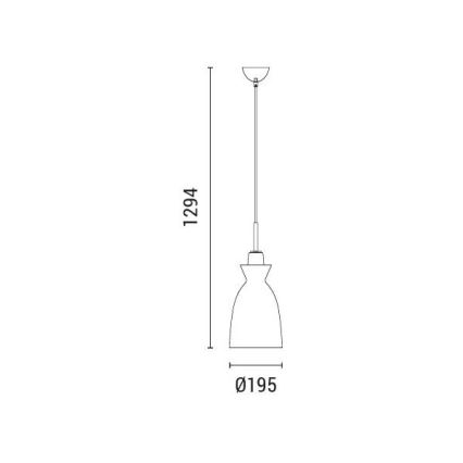 Подвесная люстра 1xE27/15W/230V белый