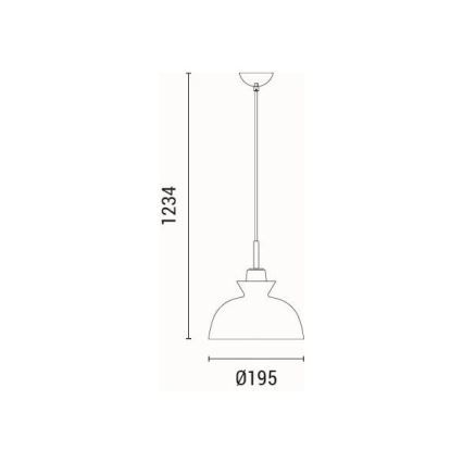 Подвесная люстра 1xE27/15W/230V белый