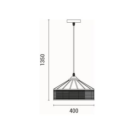 Подвесная люстра 1xE27/15W/230V бежевый