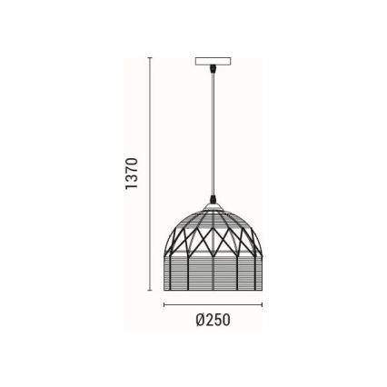 Подвесная люстра 1xE27/15W/230V бежевый