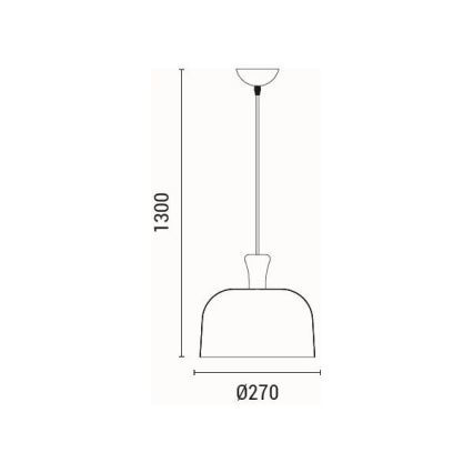 Подвесная люстра 1xE27/15W/230V черный