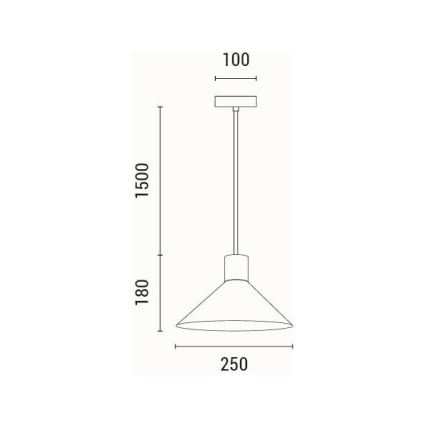 Подвесная люстра 1xE27/15W/230V серый