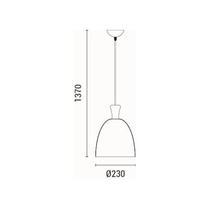 Подвесная люстра 1xE27/15W/230V серый