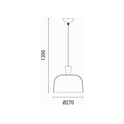 Подвесная люстра 1xE27/15W/230V серый