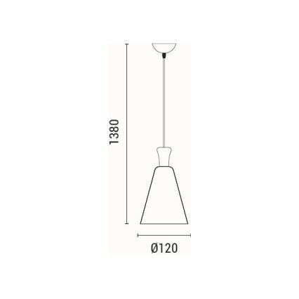 Подвесная люстра 1xE27/15W/230V серый