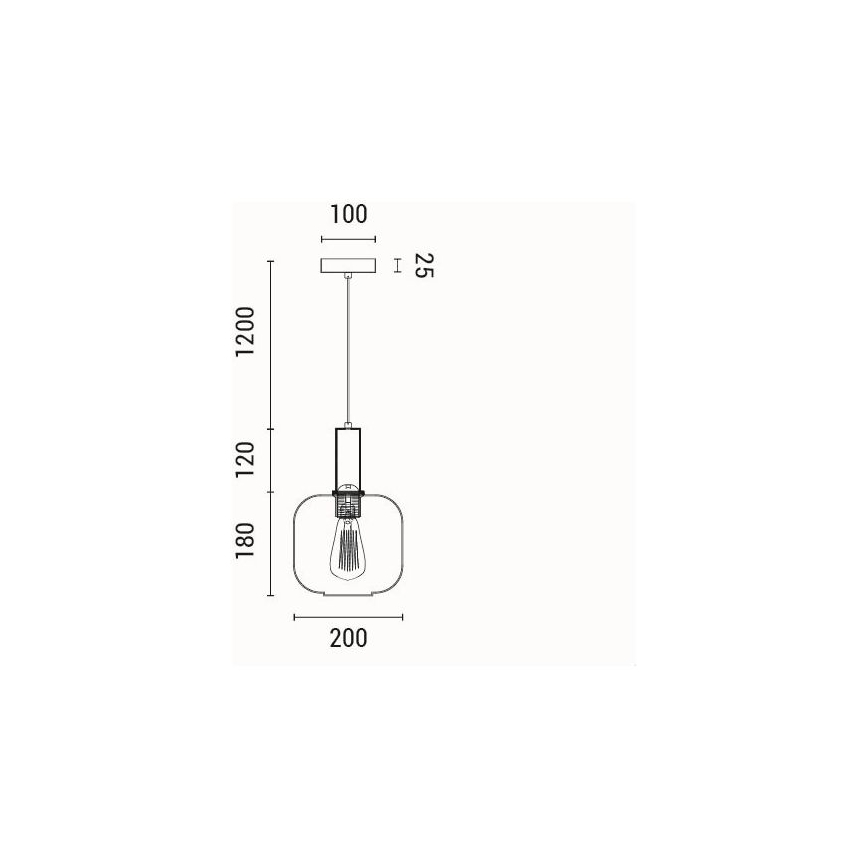 Подвесная люстра 1xE27/15W/230V зеленый