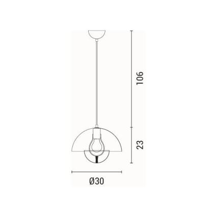 Подвесная люстра 1xE27/15W/230V красный
