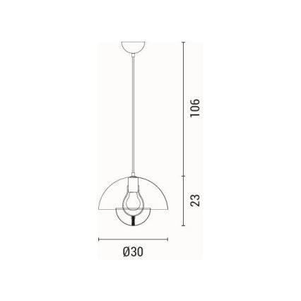 Подвесная люстра 1xE27/15W/230V кремовый