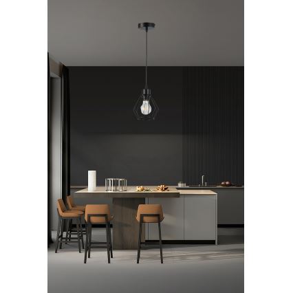 Подвесная люстра 1xE27/35W/230V диаметр 18 см черный