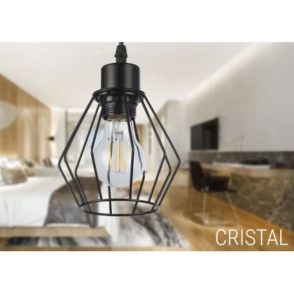 Подвесная люстра 1xE27/35W/230V диаметр 18 см черный