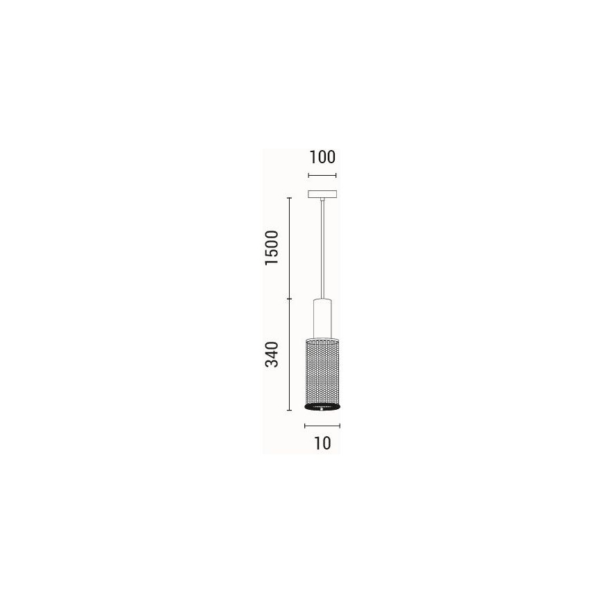 Подвесная люстра 1xE27/40W/230V черная