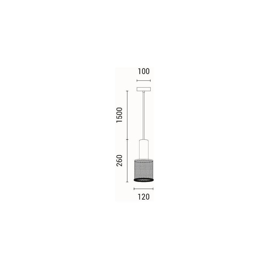 Подвесная люстра 1xE27/40W/230V черная